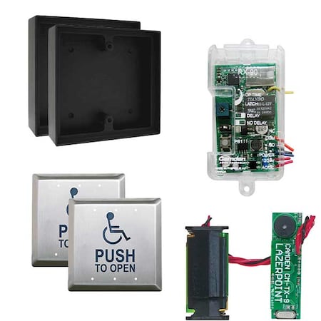Camden Wireless switch kit, CM-45/4 wheelchair & push to open, CM-43LP surface shallow box, CM-TX-9 CMD-CM-RFL454-LPA